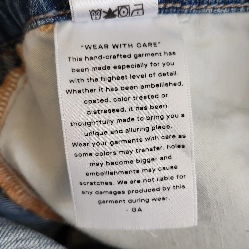 GOOD AMERICAN Good Vintage Released Waistband Jeans Bleach Blue 6